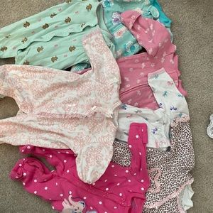 Girls NB footie sleepwear
